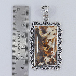 Peanut Wood Jasper Silver Pendants