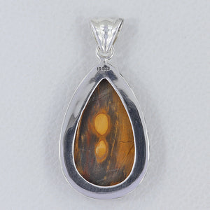 Peanut Wood Jasper Silver Pendants