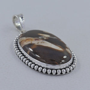 Peanut Wood Jasper Silver Pendants