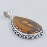 Peanut Wood Jasper Silver Pendants