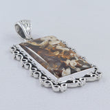 Peanut Wood Jasper Silver Pendants