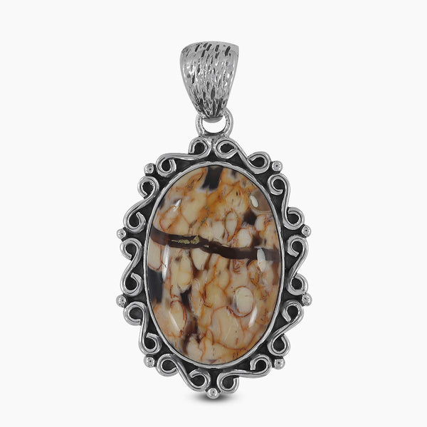 Peanut Wood Jasper Sterling Silver Pendants