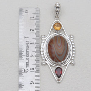 925 Sterling Silver Wonder Jasper Pendants