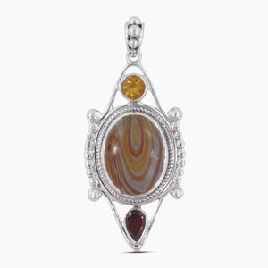 925 Sterling Silver Wonder Jasper Pendants