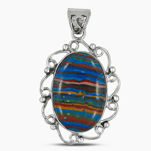 925 Silver Rainbow Calsilica Pendants