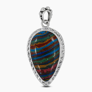 925 Silver Rainbow Calsilica Pendants