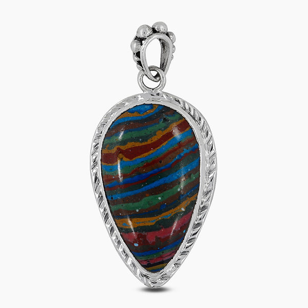 925 Silver Rainbow Calsilica Pendants