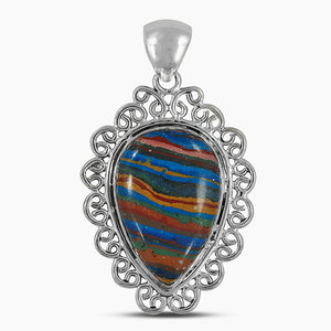 925 Silver Rainbow Calsilica Pendants