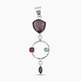925 Silver Watermelon Tourmaline Pendants