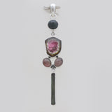 925 Sterling Silver Watermelon Tourmaline Pendants
