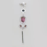 925 Sterling Silver Watermelon Tourmaline Pendants