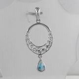 925 Sterling Silver Larimar Pendant