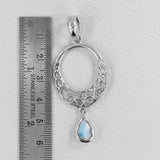 925 Sterling Silver Larimar Pendant