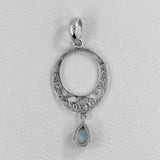 925 Sterling Silver Larimar Pendant