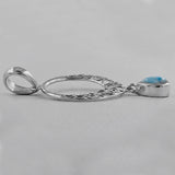 925 Sterling Silver Larimar Pendant