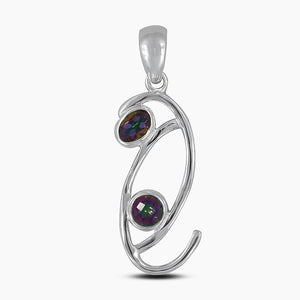 925 Sterling Silver Mystic Quartz Pendants