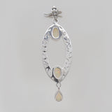 Ethiopian Opal Silver Designer Drop Pendants