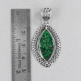 Green Uvarovite Sterling Silver Pendant