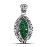 Green Uvarovite Sterling Silver Pendant