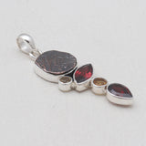 925 Sterling Silver Coin & Garnet Pendants