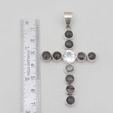 Black Tourmalated Quartz Silver Pendants