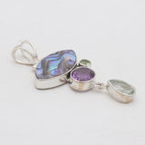 925 Sterling Silver Abalone Shell Pendants