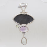 925 Sterling Silver Abalone Shell Pendants
