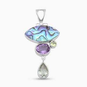 925 Sterling Silver Abalone Shell Pendants