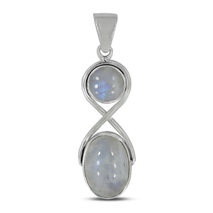 925 Silver Rainbow Moonstone Pendants