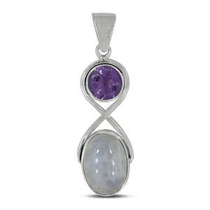 925 Silver Rainbow Moonstone Pendants