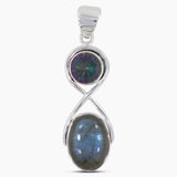 925 Silver Rainbow Moonstone Pendants