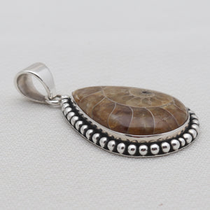 925 Sterling Silver Ammonite Pendants