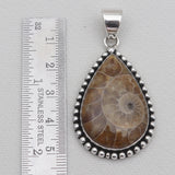 925 Sterling Silver Ammonite Pendants