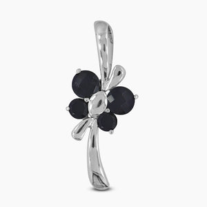 Black Onyx Butterfly Silver Pendants