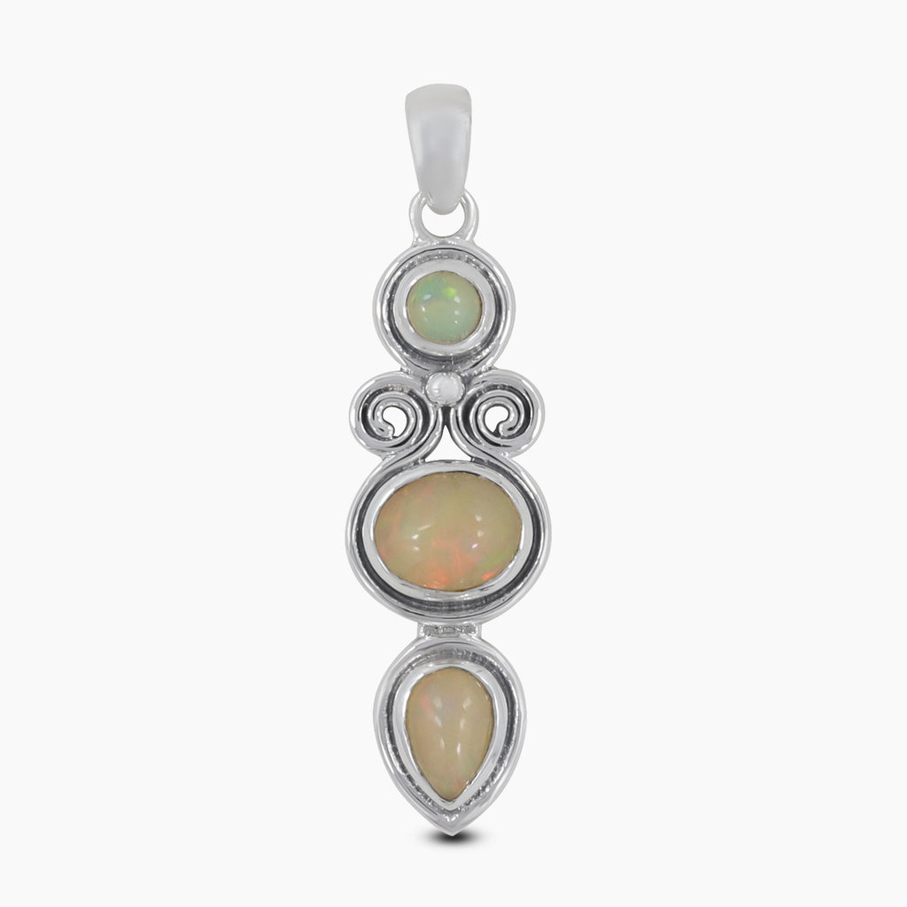 925 Sterling Silver Ethiopian Opal Pendants