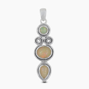925 Sterling Silver Ethiopian Opal Pendants