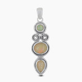 925 Sterling Silver Ethiopian Opal Pendants