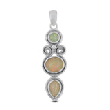 Ethiopian Opal Gemstone in 925 Sterling Silver Pendant