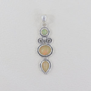 925 Sterling Silver Ethiopian Opal Pendant