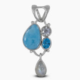 925 Sterling Silver Larimar Pendants