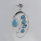 925 Sterling Silver Larimar Pendants