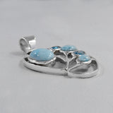 925 Sterling Silver Larimar Pendants