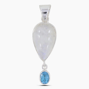 Rainbow Moonstone Silver Pendants