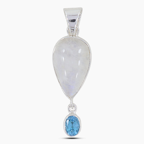 Rainbow Moonstone Silver Pendants