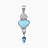 925 Sterling Silver Larimar Pendants