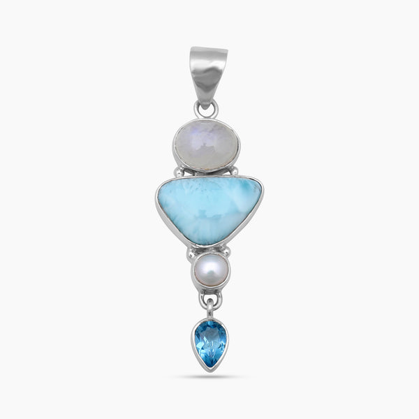 925 Sterling Silver Larimar Pendants