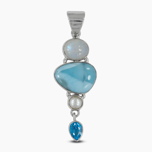 925 Sterling Silver Larimar Pendants