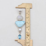 925 Sterling Silver Larimar Pendants