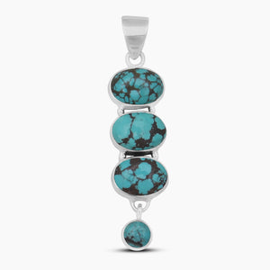 925 Sterling Silver Tibetan Turquoise Pendants