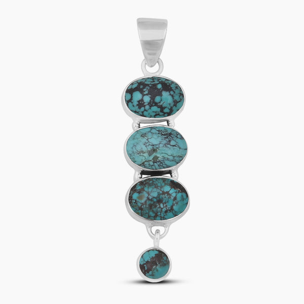 925 Sterling Silver Tibetan Turquoise Pendants